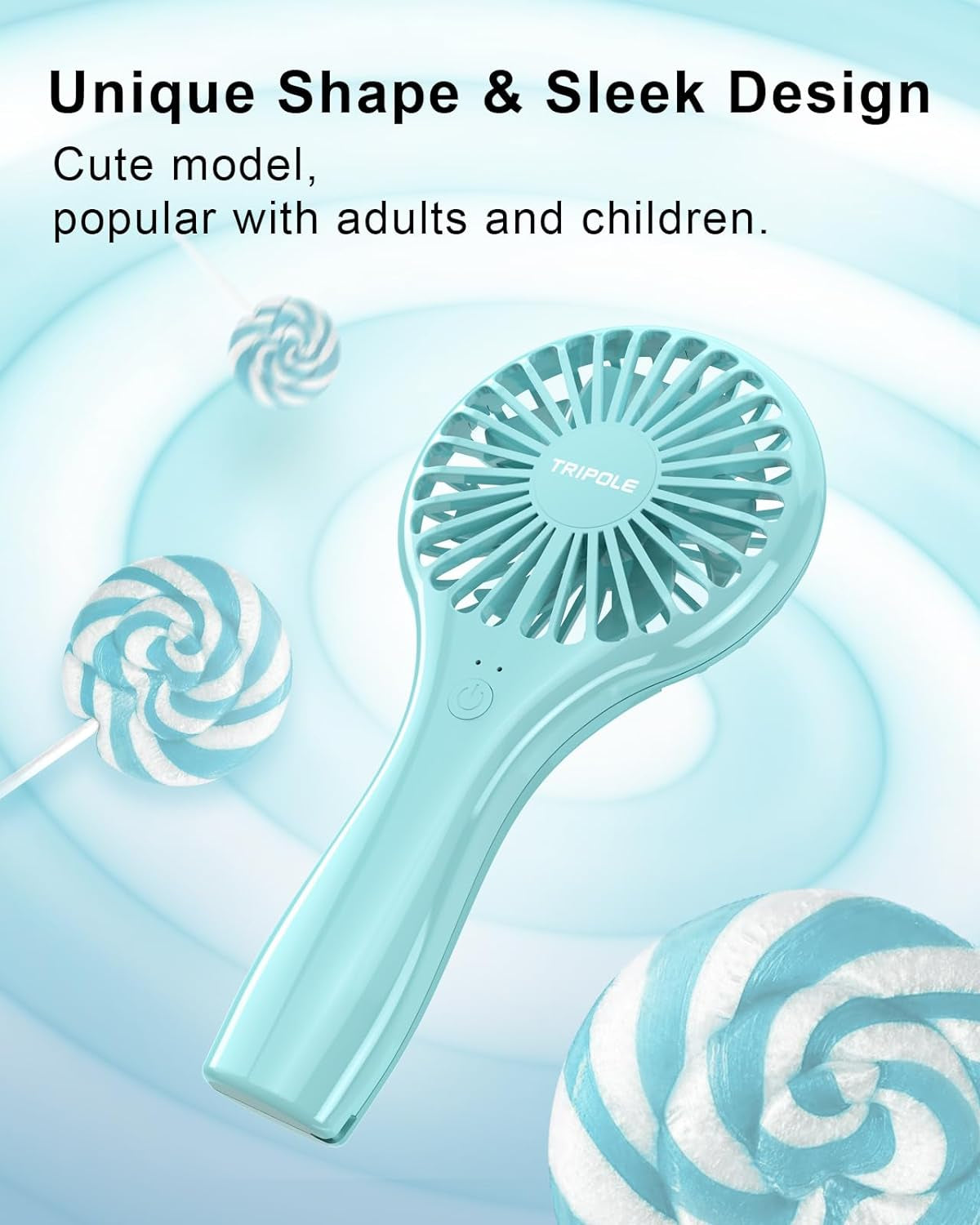 Mini Handheld Fan - Portable, USB Rechargeable, Speed Adjustable, Cute Design for Kids, Girls, Women & Men - Powerful Personal Fan for Indoor, Outdoor & Travel Use