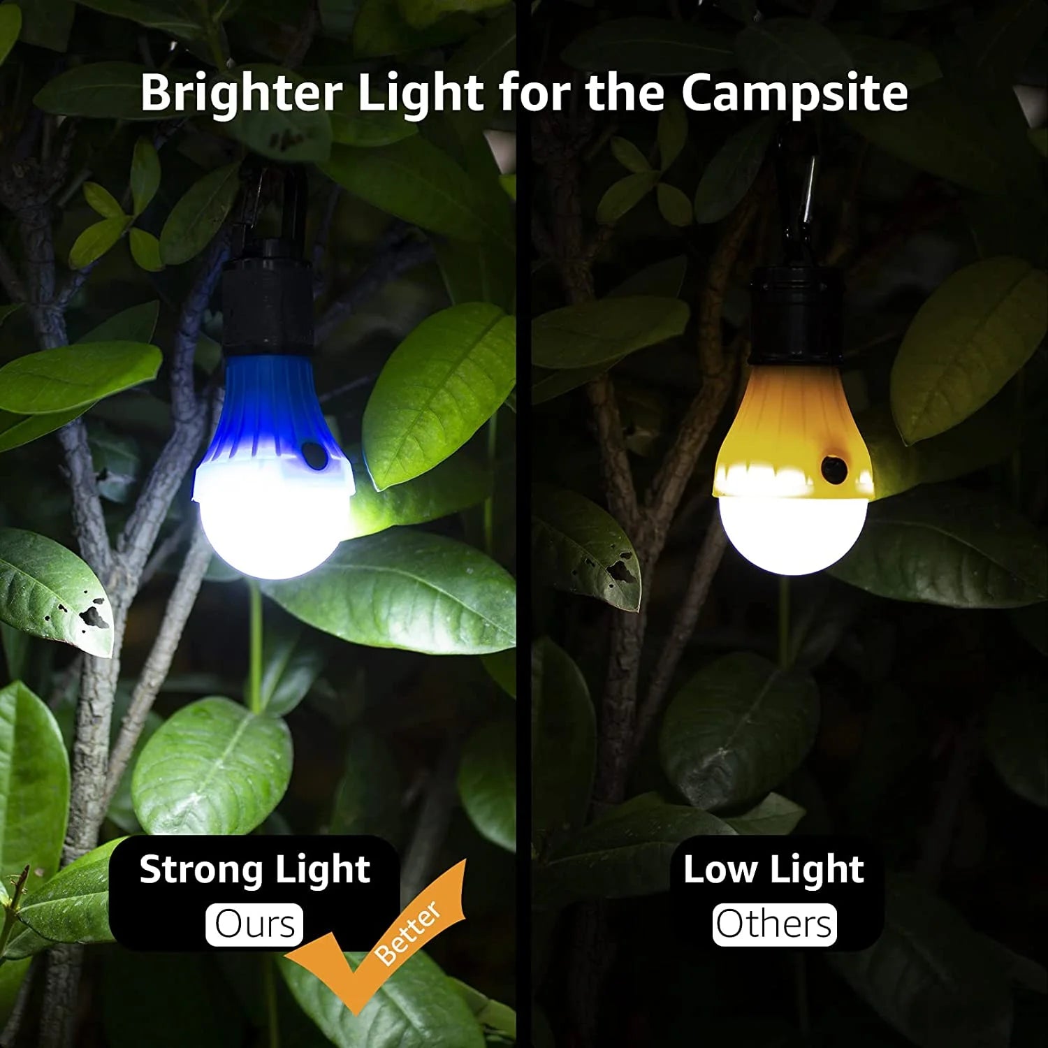4-Pack LED Camping Lanterns with Clip Hook - 3 Lighting Modes, Collapsible Hanging Tent Lights, Batteries Included, Ideal for Camping, Hiking, Hurricanes, and Power Outages