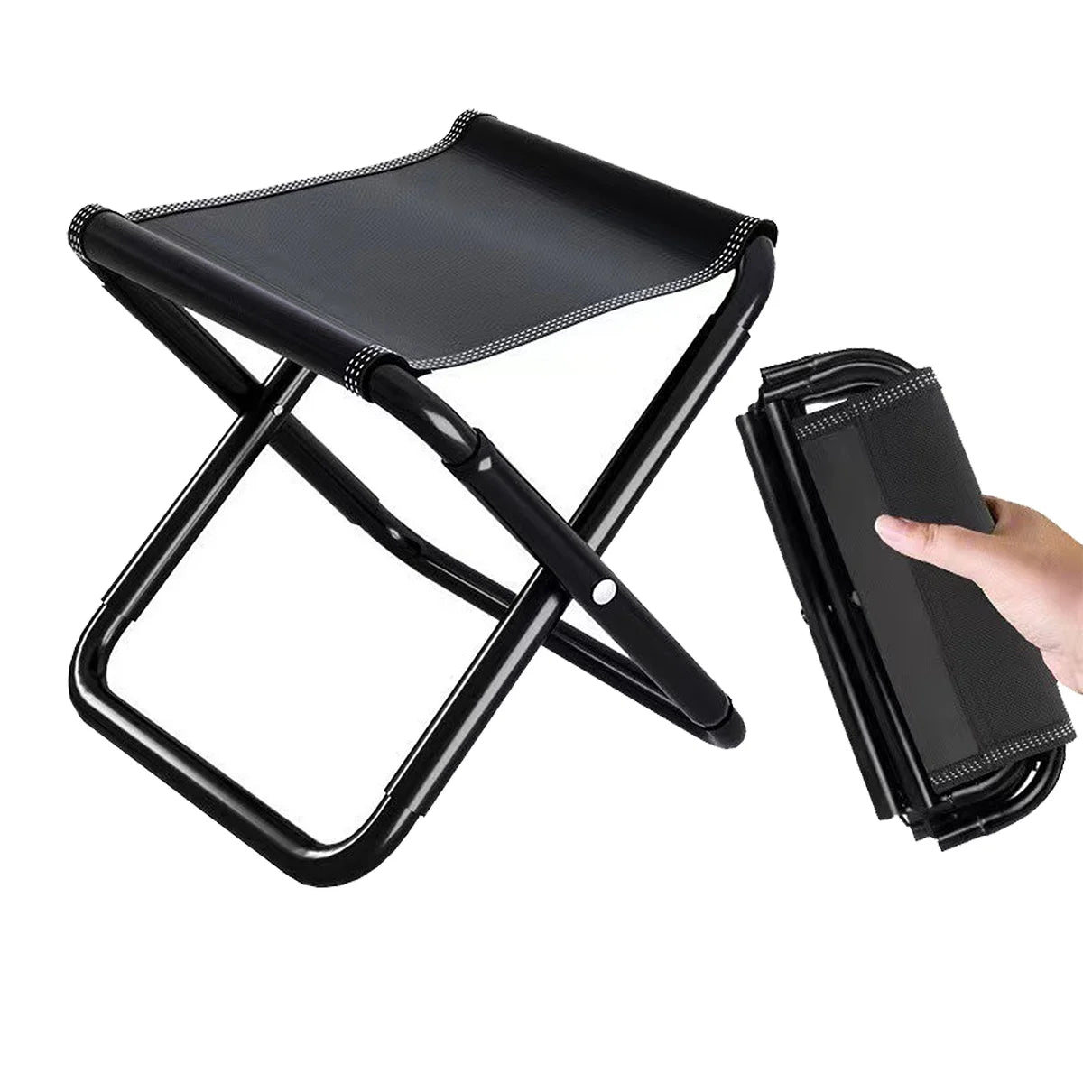 Portable Folding Camping Stool, Lightweight Outdoor Chair for Adults 