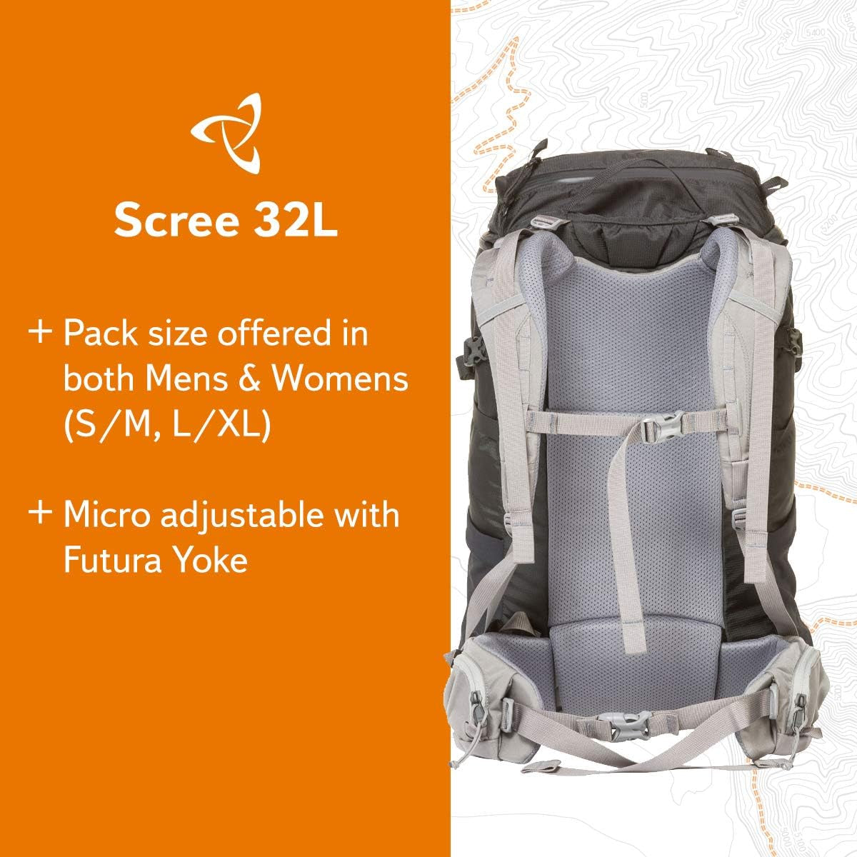 Scree 32 Backpack - Mid-Size Technical Daypack, Black, L/XL