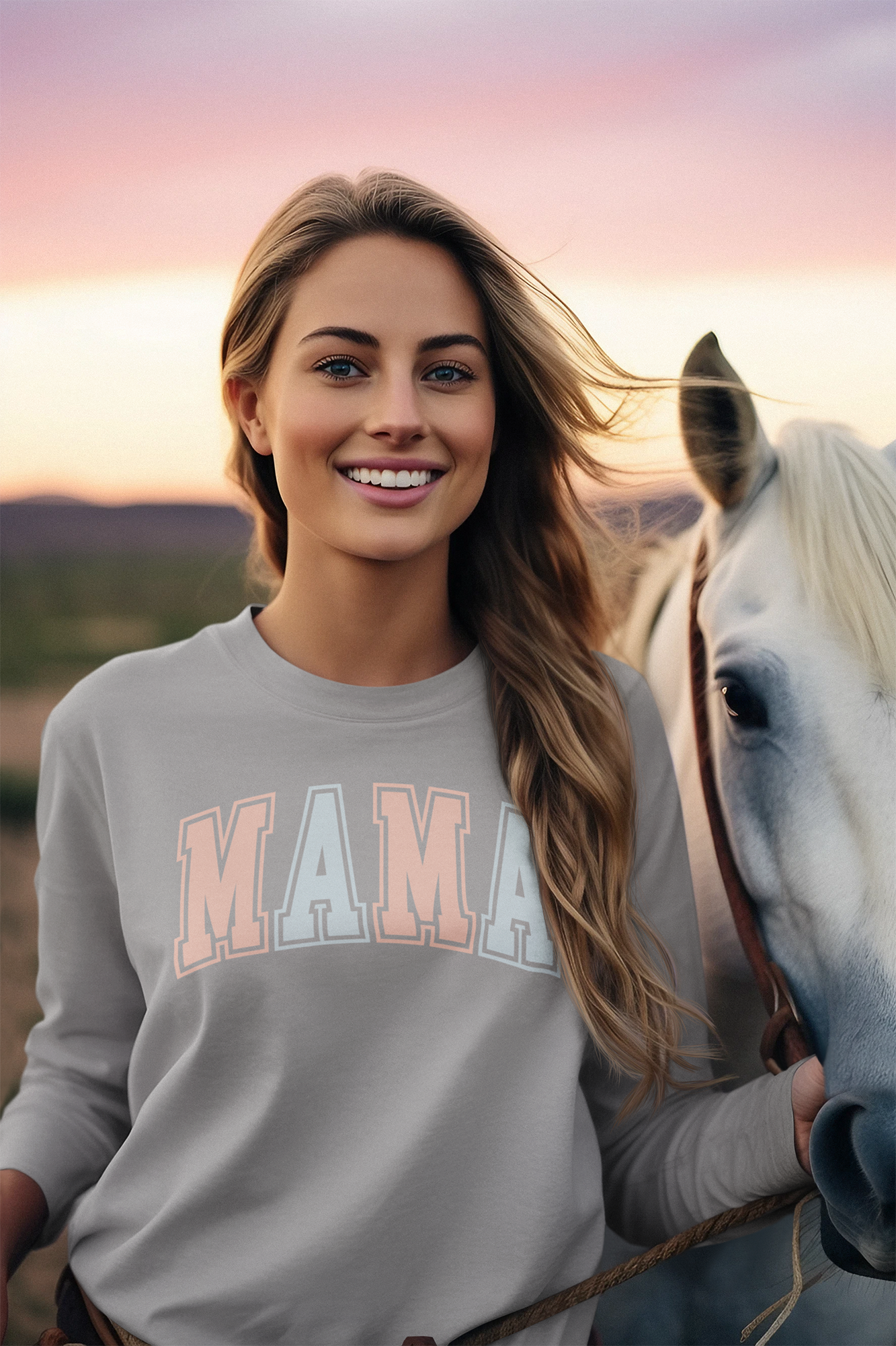 Mama 2-tone - Ultra Cotton Long Sleeve Tee