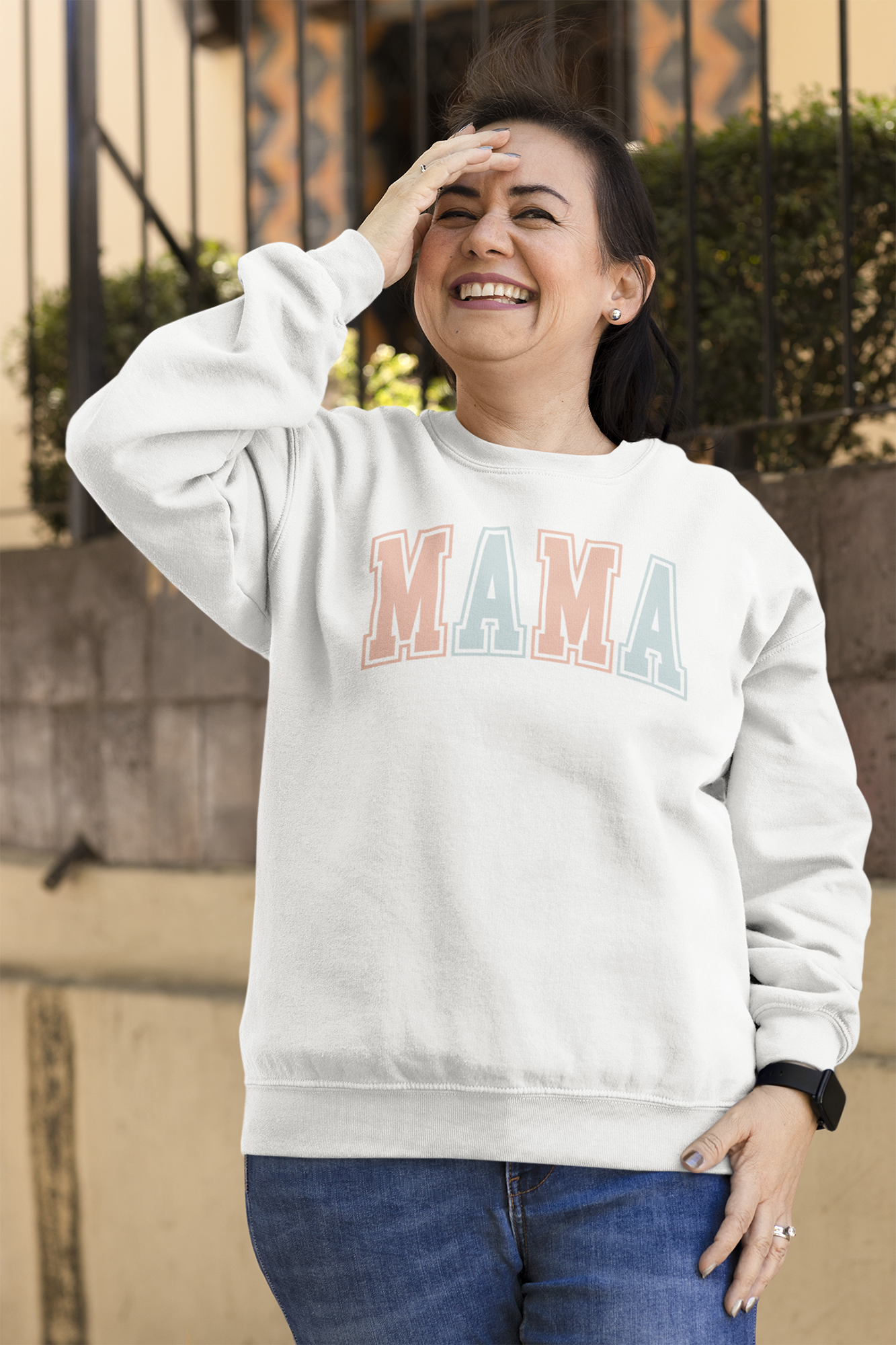 Mama (2 Tone Letters) - Women's Heavy Blend™ Crewneck Sweatshirt