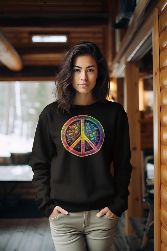 Vintage Peace - Heavy Blend™ Crewneck Sweatshirt
