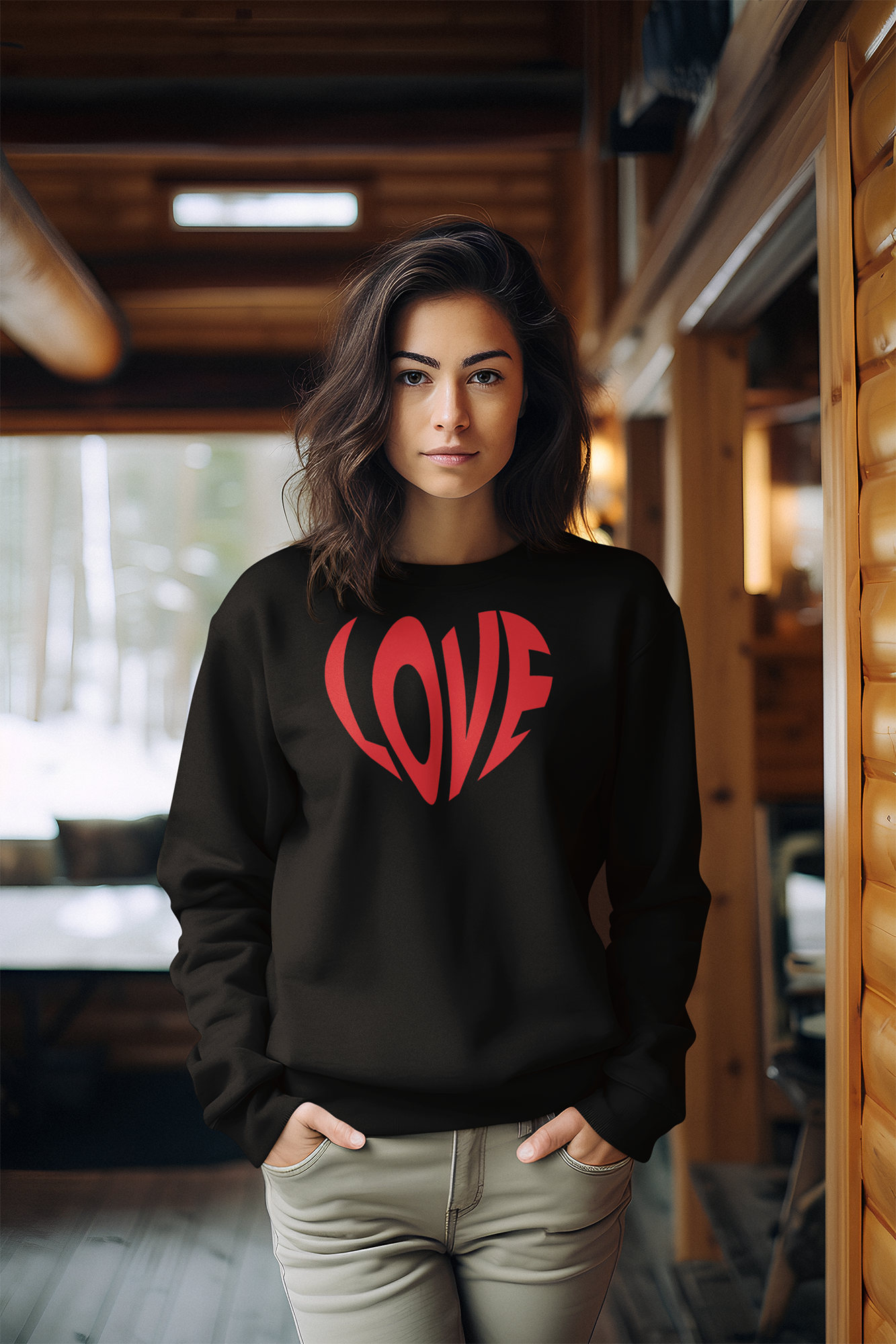 Love Heart - Heavy Blend™ Crewneck Sweatshirt